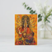 HINDU GODESS DURGA SIEG ÜBER EVIL POSTKARTE (Stehend Vorderseite)