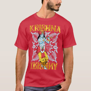 Hindu Gott der blaue Flötenspieler Krishna T-Shirt