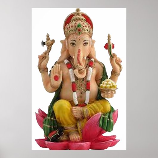 Hindu Gott Ganesh Gotteswohlstandsergebenheit Resp Poster (Vorne)