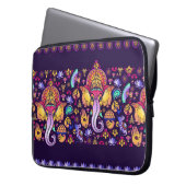 Hindu Gott Ganesha und indische Symbole in der Str Laptopschutzhülle (Vorderseite Links)