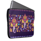 Hindu Gott Ganesha und indische Symbole in der Str Laptopschutzhülle (Vorne Rechts)