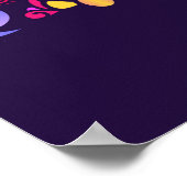 Hindu Gott Ganesha und indische Symbole in der Str Poster (Ecke)