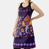 Hindu Gott Ganesha und indische Symbole in der Str Schürze (InSitu)