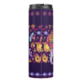 Hindu Gott Ganesha und indische Symbole in der Str Thermosbecher (Rückseite)