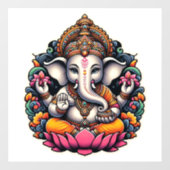 Hindu Gott Lord Ganesh Ganesha Ganpati Window Clon Fensteraufkleber (Blatt)