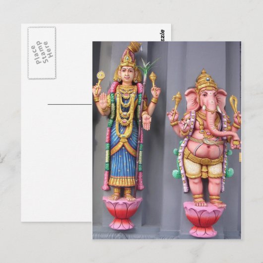 Hindu-Götter Postkarte (Vorne/Hinten)