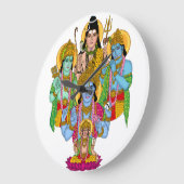 Hindu-Götter-Uhr Große Wanduhr (Winkel)