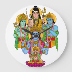 Hindu-Götter-Uhr Große Wanduhr