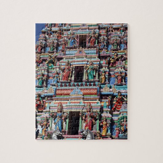 Hindu Gottheiten und Götter auf Tempel Gopuram Puzzle (Vertikal)