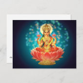 Hindu-Göttin Postkarte (Vorne/Hinten)