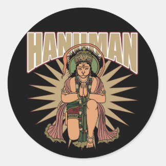 Hindu Hanuman Runder Aufkleber