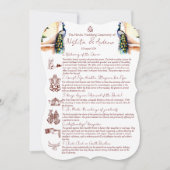 Hindu Heiratsrituale Pfau Jaipur Palast Einladung (Vorderseite)