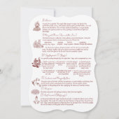 Hindu Heiratsrituale Pfau Jaipur Palast Einladung (Rückseite)