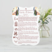 Hindu Heiratsrituale Pfau Jaipur Palast Einladung (Stehend Vorderseite)