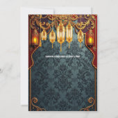 Hindu Hindi Traditionelle indische Laternen Einladung (Rückseite)