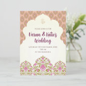 Hindu Hochzeit laden als indische Hochzeit einlade Einladung (Stehend Vorderseite)