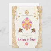 Hindu Hochzeitseinladung & indische Einladungen (Vorne/Hinten)