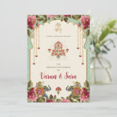 Hindu Hochzeitseinladung & indische Einladungen (Stehend Vorderseite)