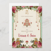 Hindu Hochzeitseinladung & indische Einladungen (Vorne/Hinten)