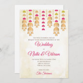 Hindu Hochzeitskarten & Hindu Hochzeitkarten Einladung (Vorne/Hinten)