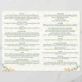 Hindu-Hochzeitsrituale Programm grünes Gold Flyer (Hinten)