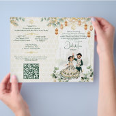 Hindu-Hochzeitsrituale Programm grünes Gold Flyer (Hand)