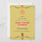 Hindu House Erwärmung Griha Pravesh Einladung (Vorderseite)