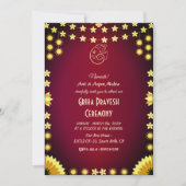 Hindu House Erwärmung Griha Pravesh Einladung (Vorderseite)