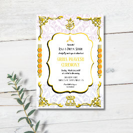 Hindu House Erwärmung Griha Pravesh Einladung