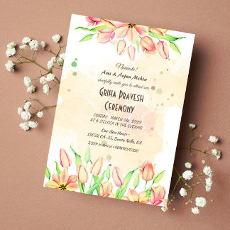 Hindu House Erwärmung Griha Pravesh Einladung