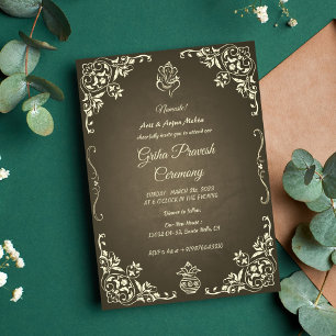 Hindu House Erwärmung Griha Pravesh Einladung