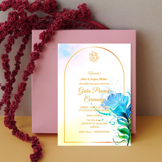 Hindu House Erwärmung Griha Pravesh Einladung