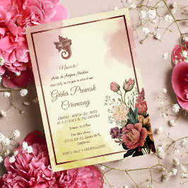 Hindu House Erwärmung Griha Pravesh Einladung