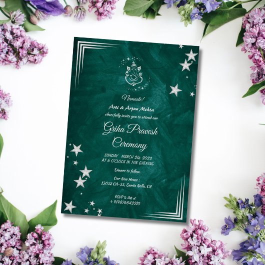 Hindu House Erwärmung Griha Pravesh Einladung