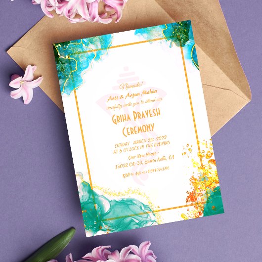 Hindu House Erwärmung Griha Pravesh Einladung