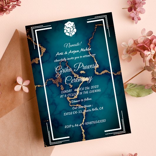 Hindu House Erwärmung Griha Pravesh Einladung