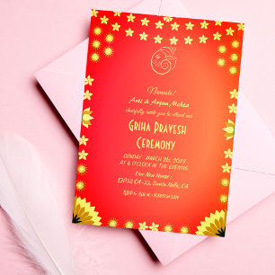 Hindu House Erwärmung Griha Pravesh Einladung