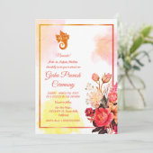 Hindu House Erwärmung Griha Pravesh Einladung (Stehend Vorderseite)