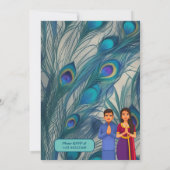 Hindu House Erwärmung Griha Pravesh Golden Chakra Einladung (Rückseite)