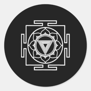 Hindu Kali-Yantra-Symbol Hinduismus Yoga Östliche Runder Aufkleber