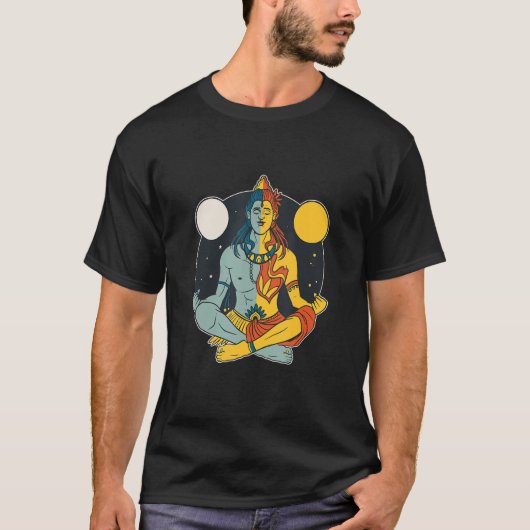 Hindu Lord Shiva Statue Göttliche Medizin Figurine T-Shirt (Vorderseite)