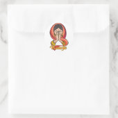 Hindu Namaste Runder Aufkleber (Tasche)