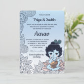 Hindu Namkaran Kindernahrung Einladung (Stehend Vorderseite)