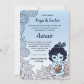 Hindu Namkaran Kindernahrung Einladung (Vorderseite)