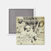 Hindu Obst- und Gemüseverkäufer in Madras, 19. Magnet (Vorderseite/Rückseite)