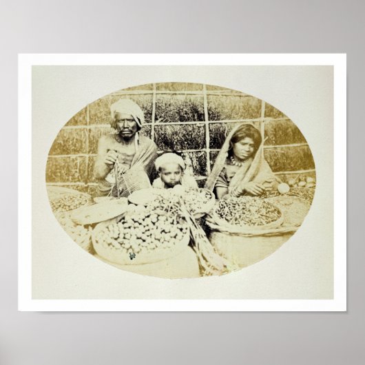 Hindu Obst- und Gemüseverkäufer in Madras, 19. Poster (Vorne)
