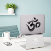 Hindu Om Aufkleber (Laptop auf Schreibtisch)