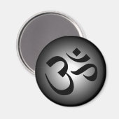 Hindu OM - Mediationssymbol Magnet (Vorderseite/Rückseite)