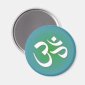 Hindu OM - Mediationssymbol Magnet (Vorderseite/Rückseite)