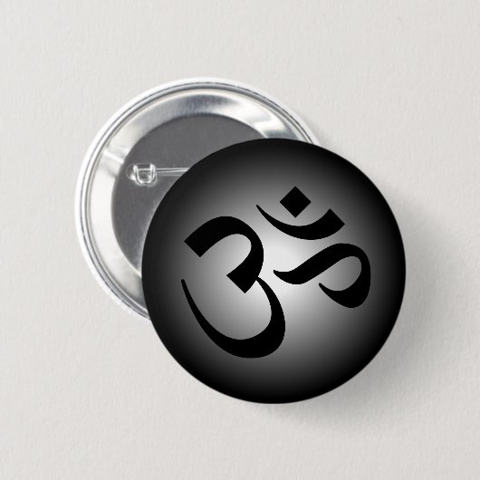 Hindu OM - Meditations-Symbol Button (Vorne & Hinten)